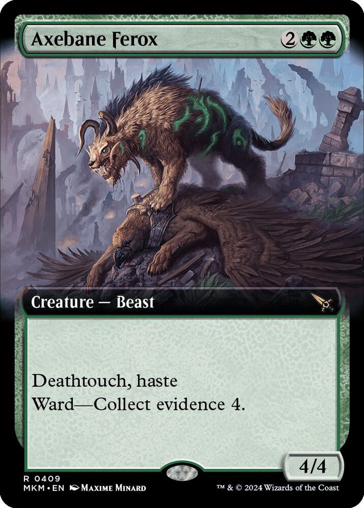Axebane Ferox (Extended Art) 409 card from Murders at Karlov Manor
