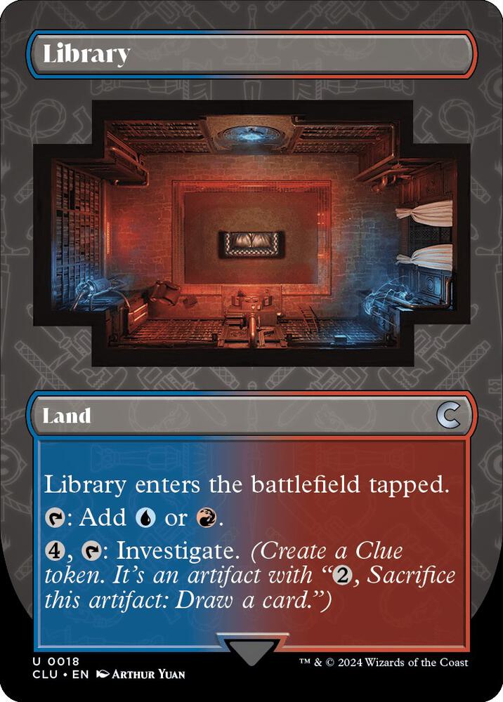 Library (Borderless) 18 card from Ravnica: Clue Edition