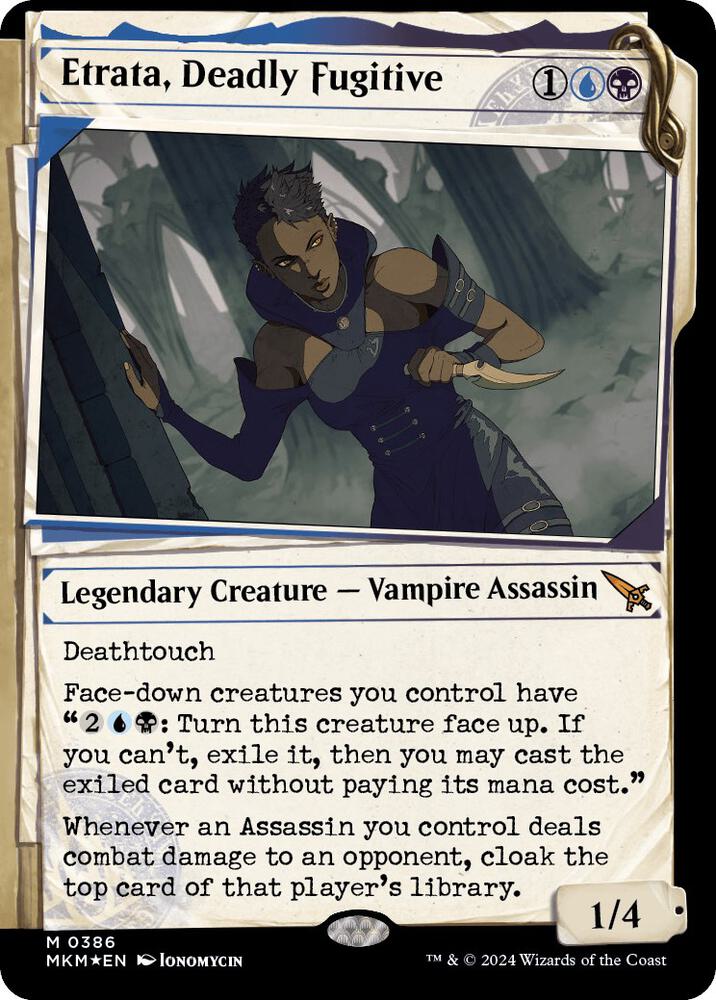 Etrata, Deadly Fugitive (Showcase) (Invisible Ink) 386 card from Murders at Karlov Manor