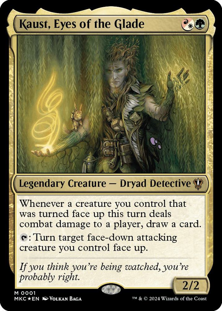 Kaust, Eyes of the Glade 1 card from Commander: Murders at Karlov Manor
