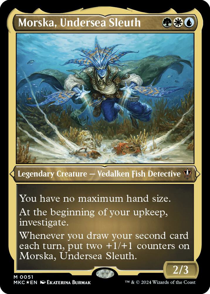Morska, Undersea Sleuth (Display Commander) - Thick Stock 51 card from Commander: Murders at Karlov Manor