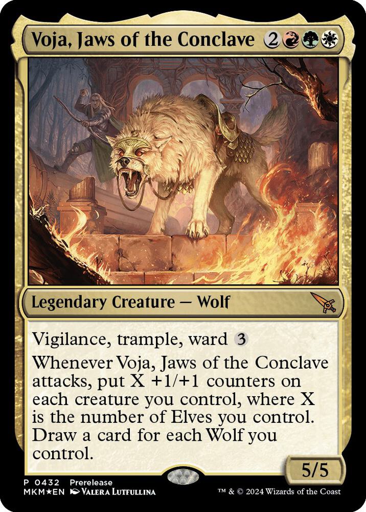 Voja, Jaws of the Conclave 432 card from Prerelease Cards