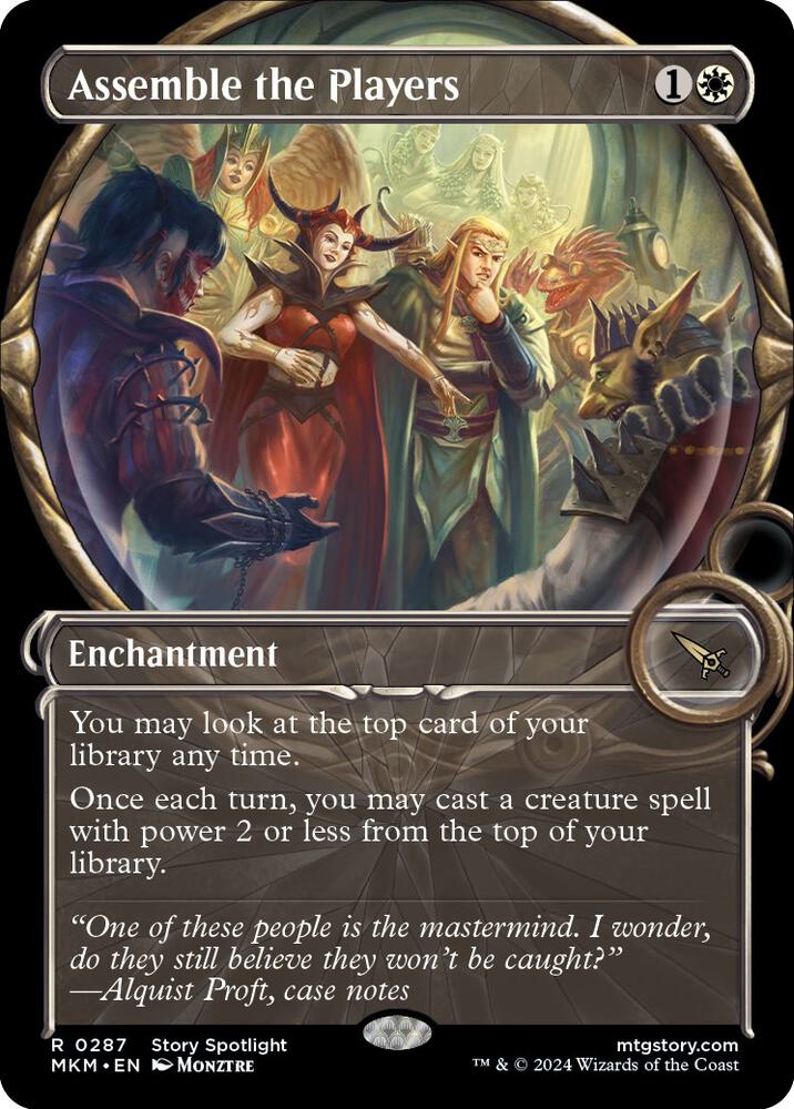 Assemble the Players (Showcase) 287 card from Murders at Karlov Manor