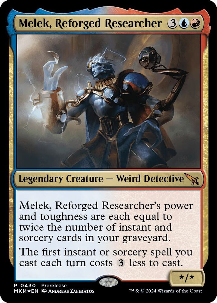 Melek, Reforged Researcher 430 card from Prerelease Cards