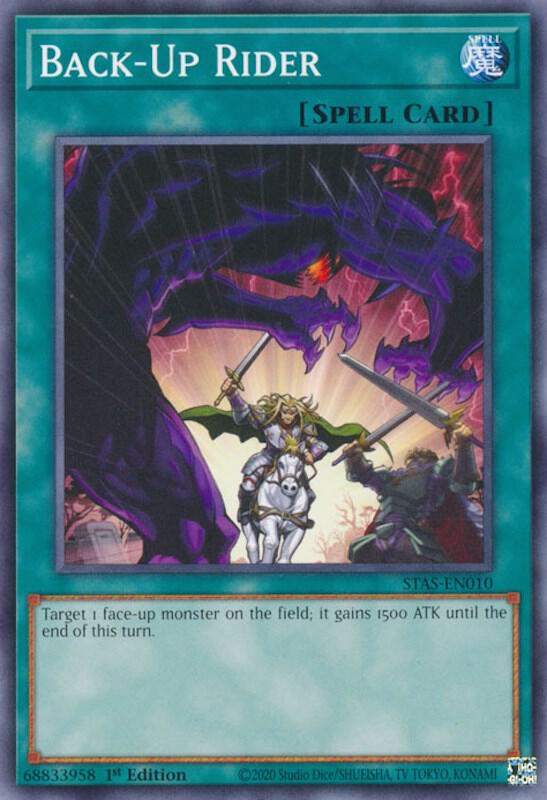Back-Up Rider STAS-EN010 card from 2-Player Starter Set