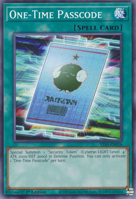 One-Time Passcode STAS-EN016 card from 2-Player Starter Set