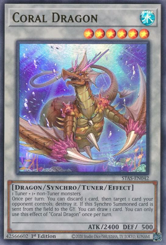 Coral Dragon STAS-EN042 card from 2-Player Starter Set