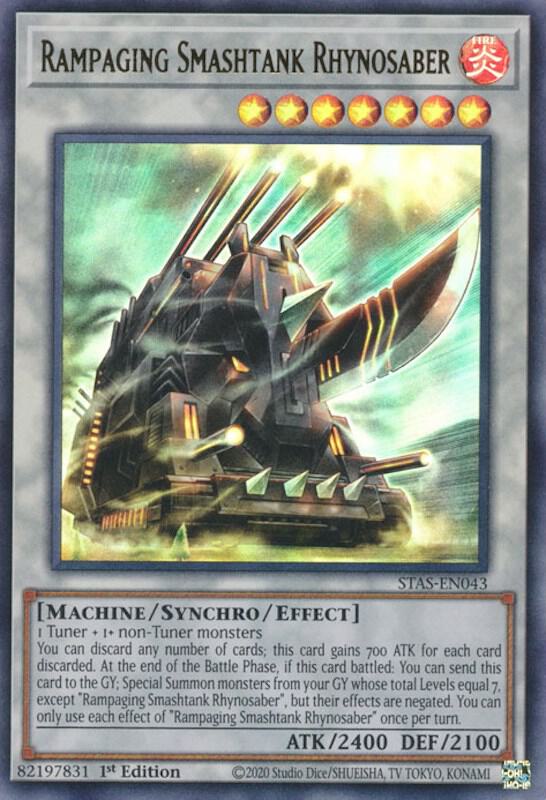 Rampaging Smashtank Rhynosaber STAS-EN043 card from 2-Player Starter Set