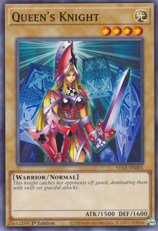Queen's Knight STAX-EN001 card from 2-Player Starter Set