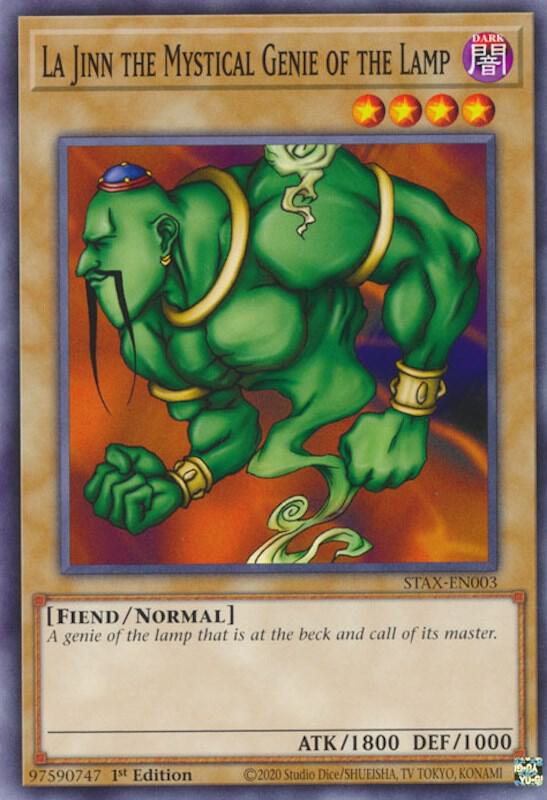 La Jinn the Mystical Genie of the Lamp STAX-EN003 card from 2-Player Starter Set