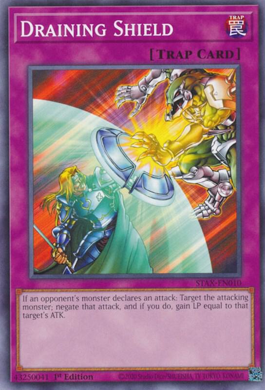 Draining Shield STAX-EN010 card from 2-Player Starter Set