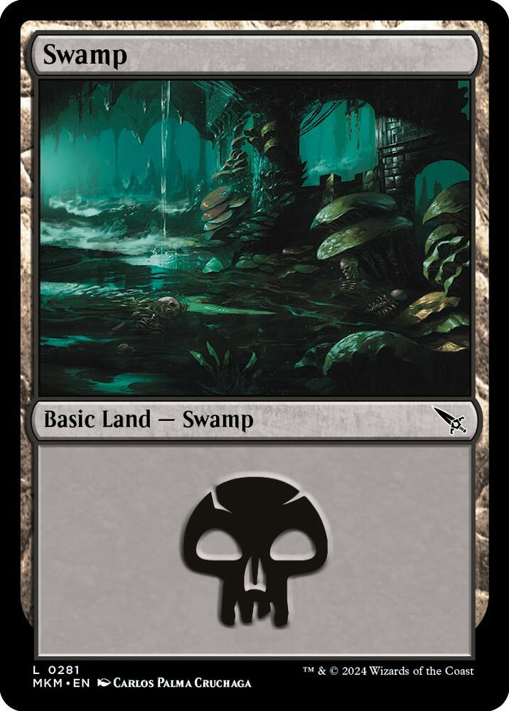 Swamp 281 card from Murders at Karlov Manor