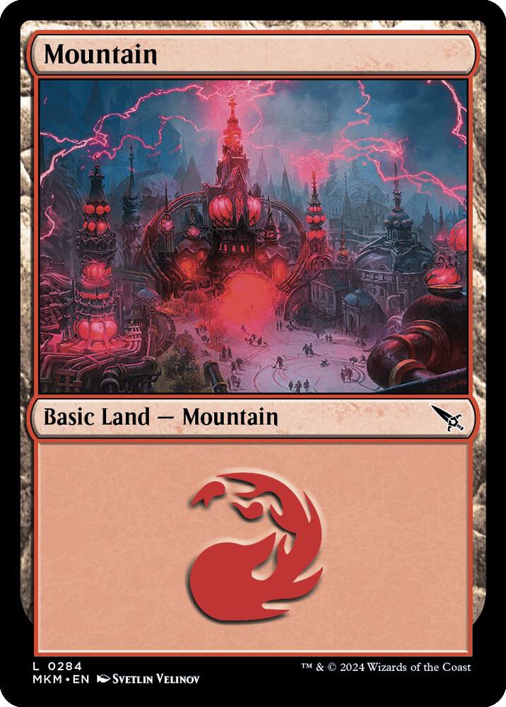 Mountain 284 card from Murders at Karlov Manor