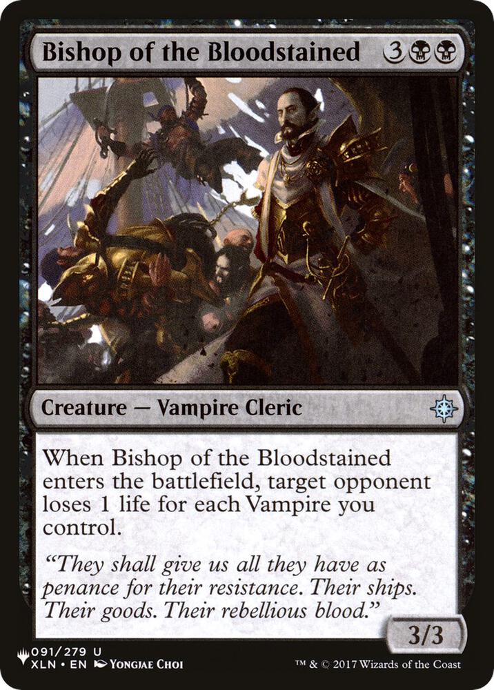 Bishop of the Bloodstained 091/279 card from The List Reprints