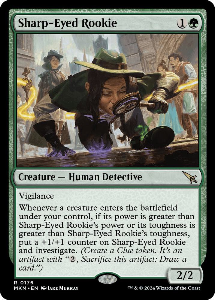 Sharp-Eyed Rookie 176 card from Murders at Karlov Manor