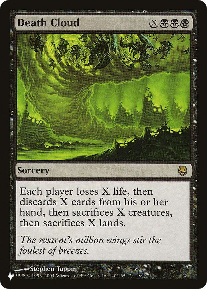 Death Cloud 40/165 card from The List Reprints