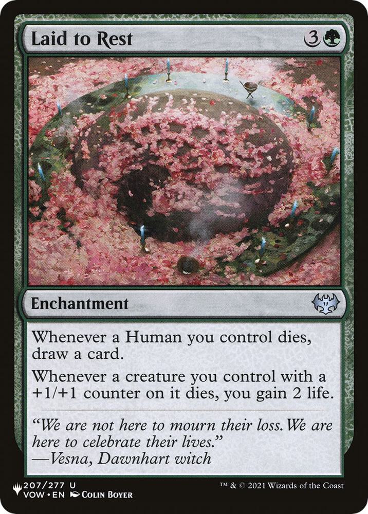 Laid to Rest 207/277 card from The List Reprints