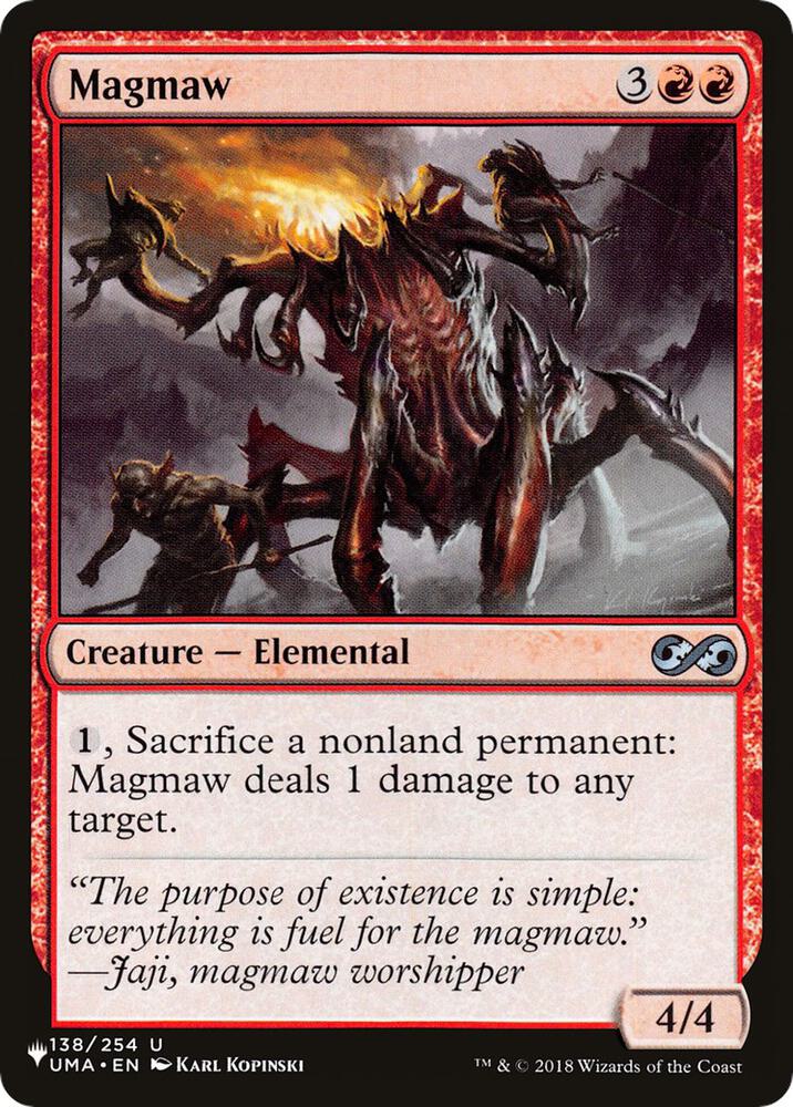 Magmaw 138/254 card from The List Reprints