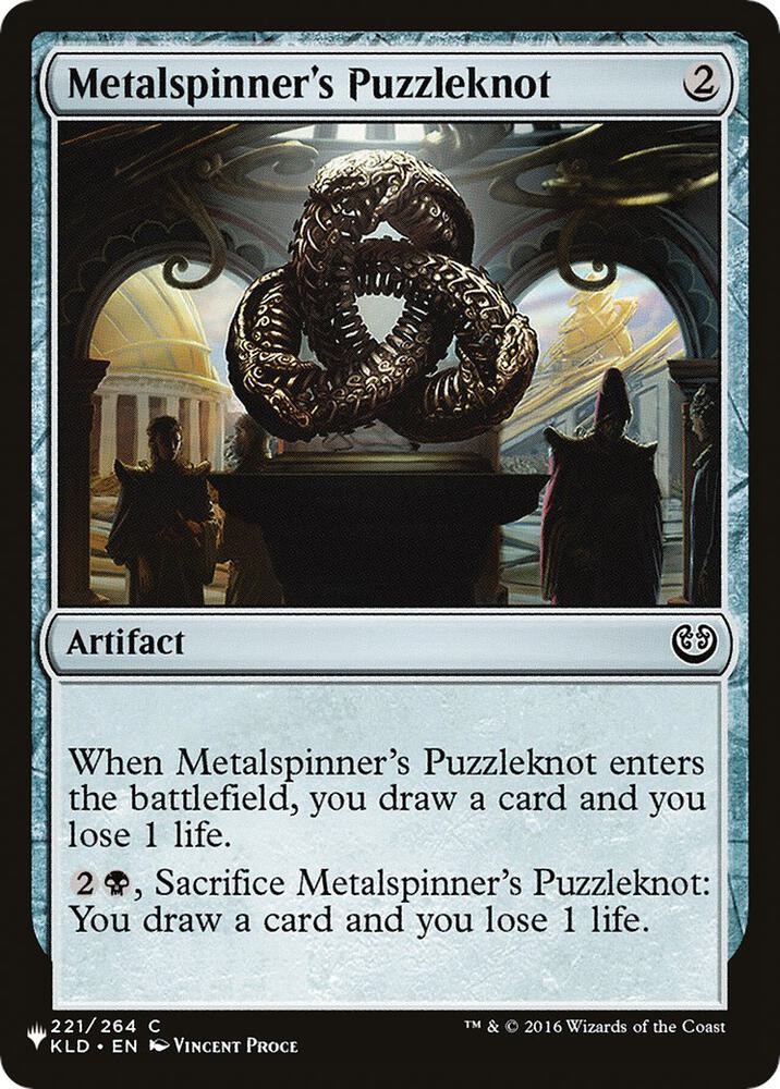 Metalspinner's Puzzleknot 221/264 card from The List Reprints
