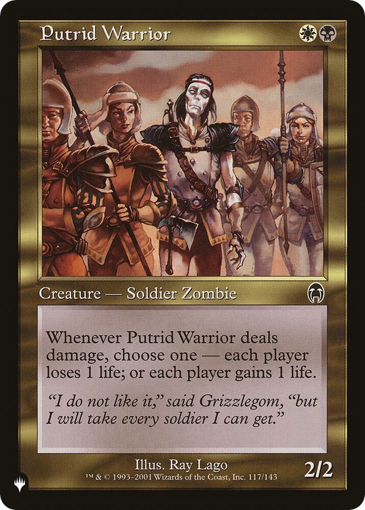 Putrid Warrior 117/143 card from The List Reprints