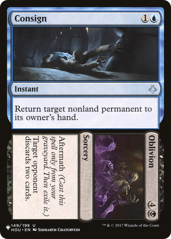 Consign // Oblivion 149/199 card from The List Reprints
