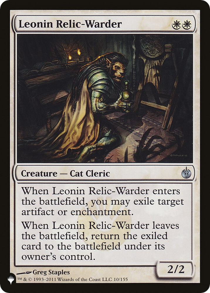 Leonin Relic-Warder (MBS) 10/155 card from The List Reprints