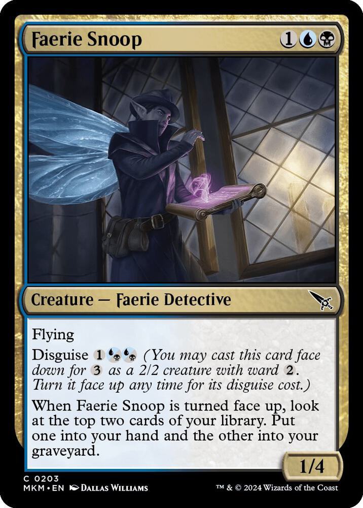 Faerie Snoop 203 card from Murders at Karlov Manor