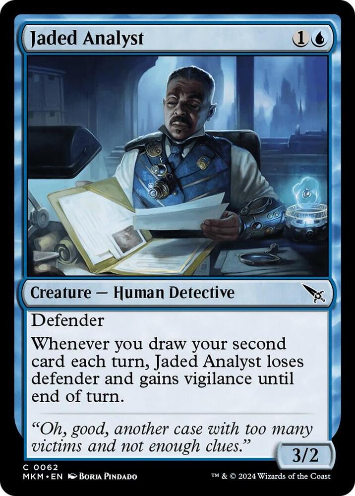 Jaded Analyst 62 card from Murders at Karlov Manor