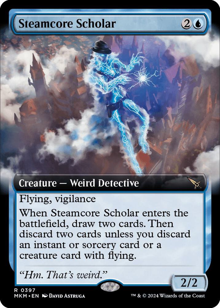 Steamcore Scholar (Extended Art) 397 card from Murders at Karlov Manor