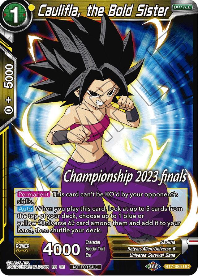 Caulifla, the Bold Sister (2023 Championship Finals Celebration Pack) BT7-085 card from Tournament Promotion Cards