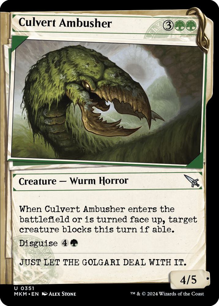 Culvert Ambusher (Showcase) 351 card from Murders at Karlov Manor