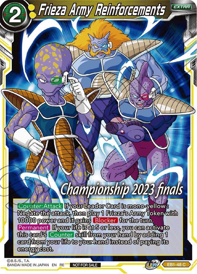 Frieza Army Reinforcements (2023 Championship Finals Celebration Pack) EB1-48 card from Tournament Promotion Cards