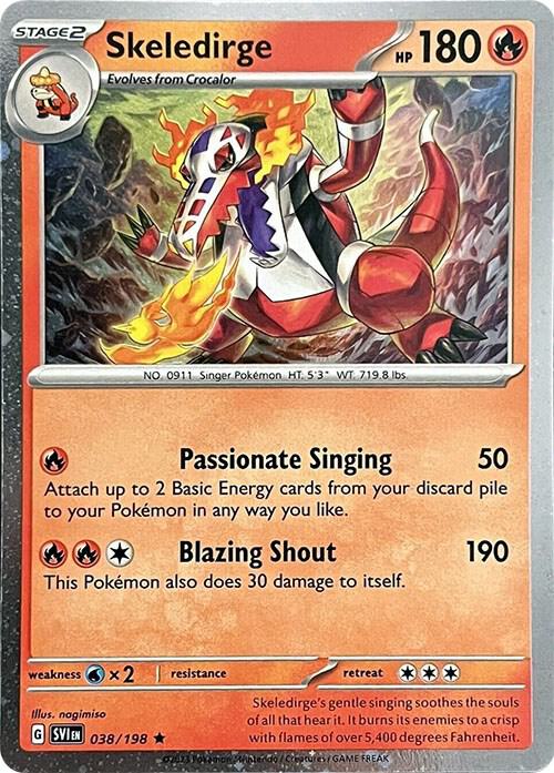 Skeledirge (Cosmos Holo) 038/198 card from Miscellaneous Cards & Products