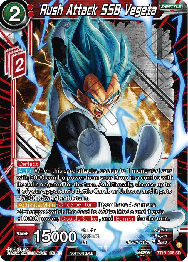 Rush Attack SSB Vegeta (2023 Championship Finals Zenkai Premium Pack) BT18-005 card from Tournament Promotion Cards