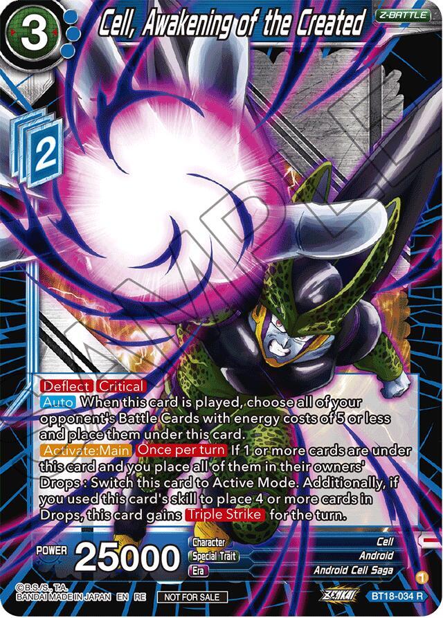 Cell, Awakening of the Created (2023 Championship Finals Zenkai Premium Pack) BT18-034 card from Tournament Promotion Cards