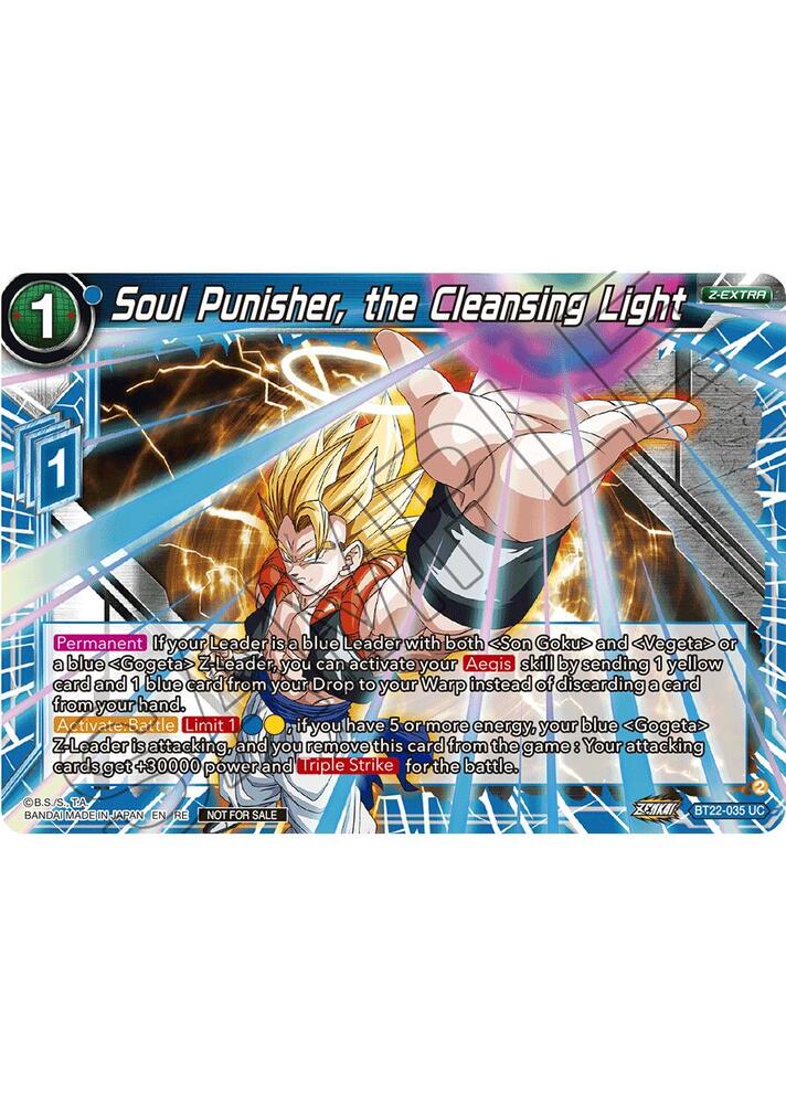 Soul Punisher, the Cleansing Light (2023 Championship Finals Zenkai Premium Pack) BT22-035 card from Tournament Promotion Cards