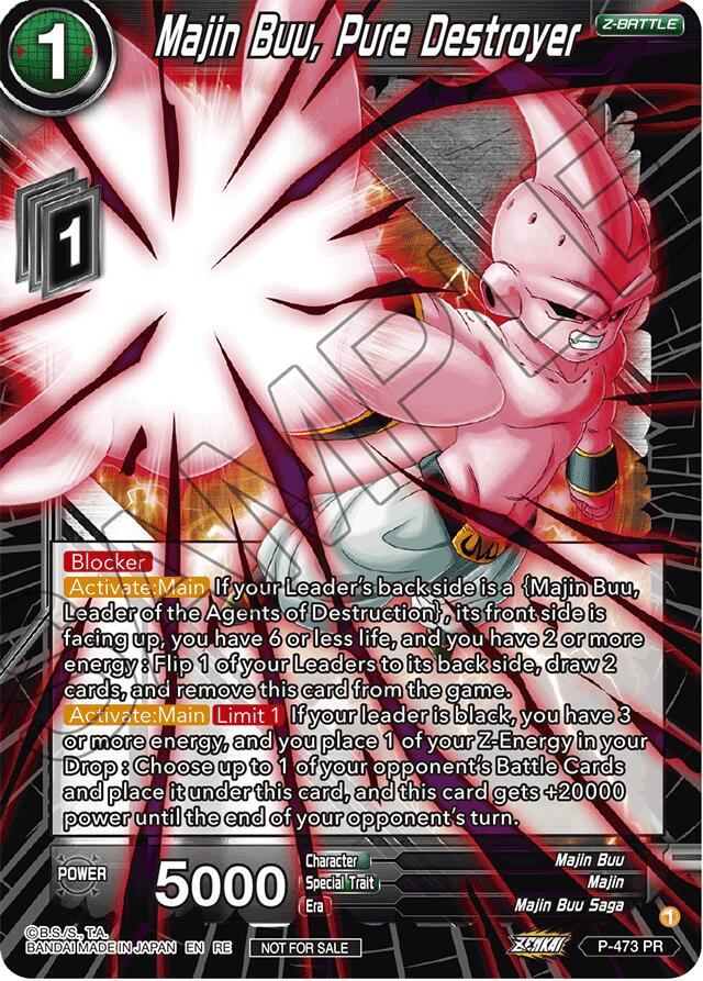 Majin Buu, Pure Destroyer (2023 Championship Finals Zenkai Premium Pack) P-473 card from Tournament Promotion Cards