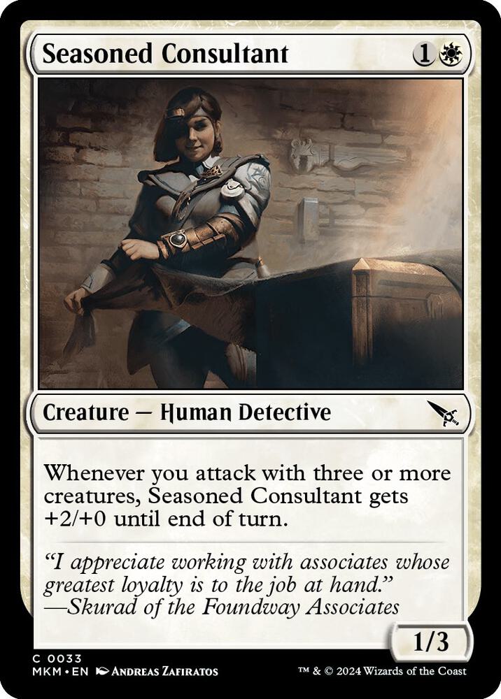 Seasoned Consultant 33 card from Murders at Karlov Manor