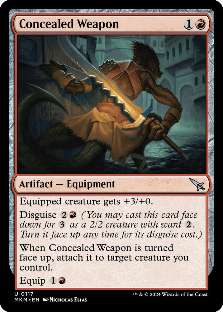 Concealed Weapon 117 card from Murders at Karlov Manor