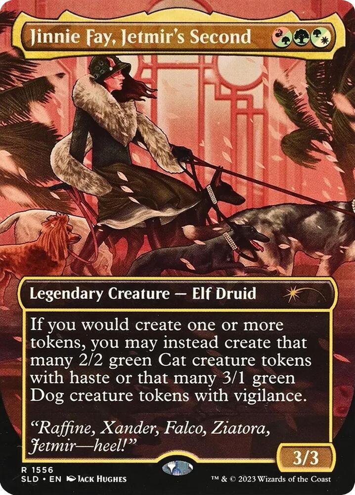 Jinnie Fay, Jetmir's Second (Display Commander) - Thick Stock 1556 card from Secret Lair Drop Series