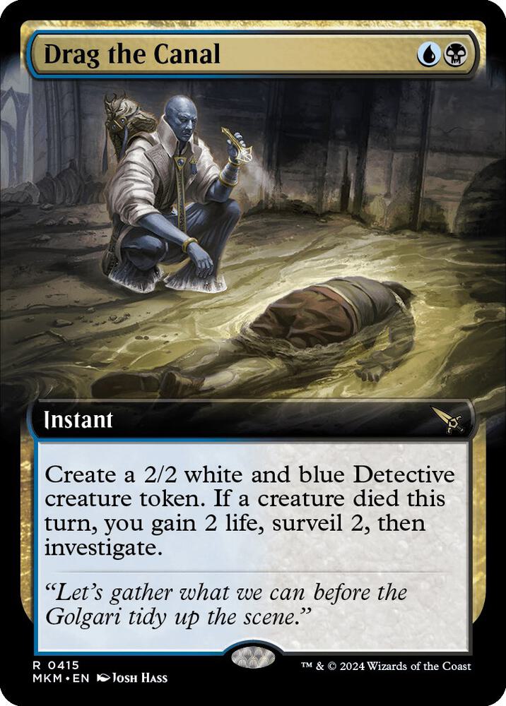 Drag the Canal (Extended Art) 415 card from Murders at Karlov Manor