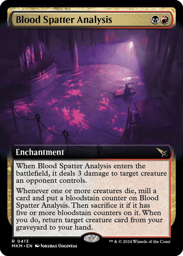 Blood Spatter Analysis (Extended Art) 413 card from Murders at Karlov Manor