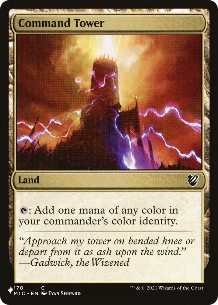 Command Tower (MIC) 170/038 card from The List Reprints