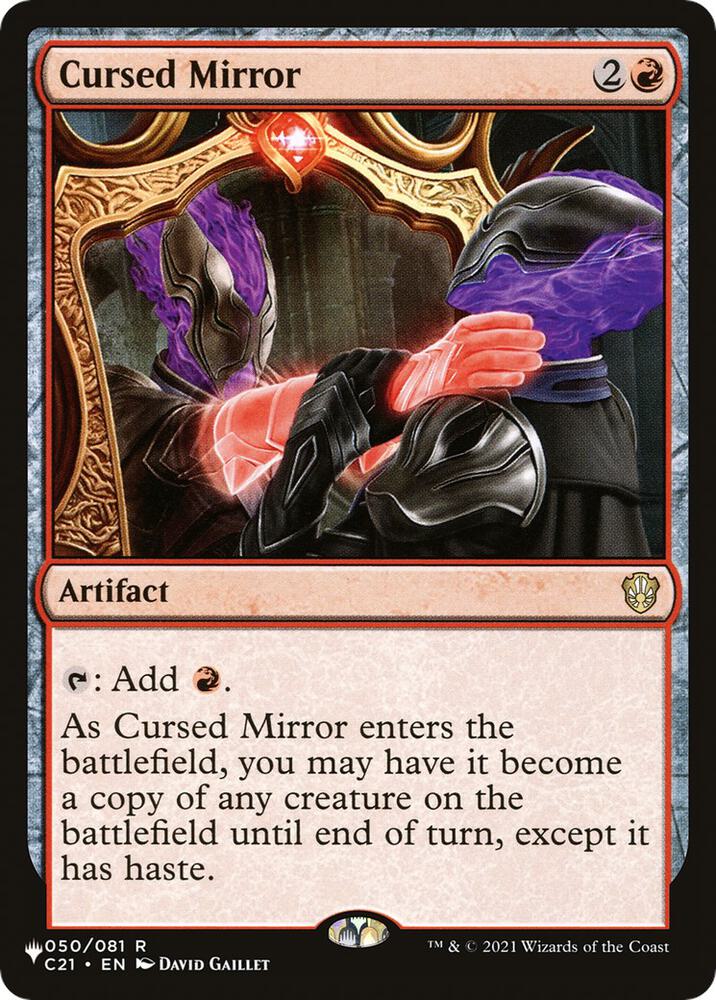 Cursed Mirror 050/081 card from The List Reprints