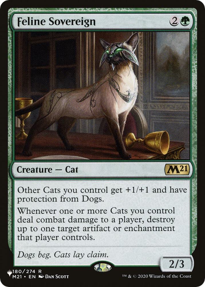 Feline Sovereign 180 card from The List Reprints