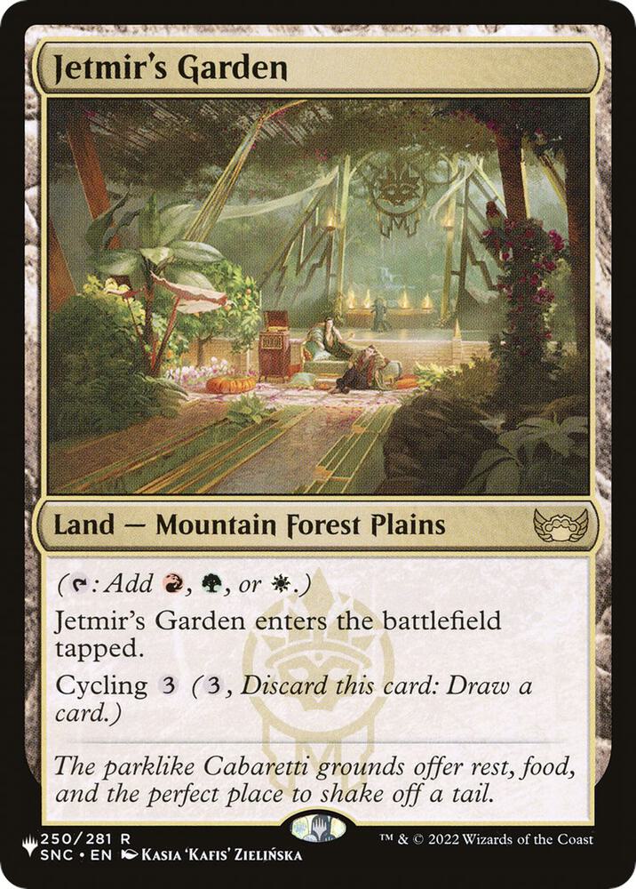 Jetmir's Garden 250/281 card from The List Reprints