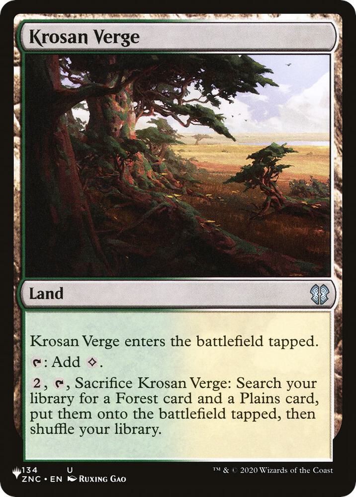 Krosan Verge (ZNC) 134 card from The List Reprints