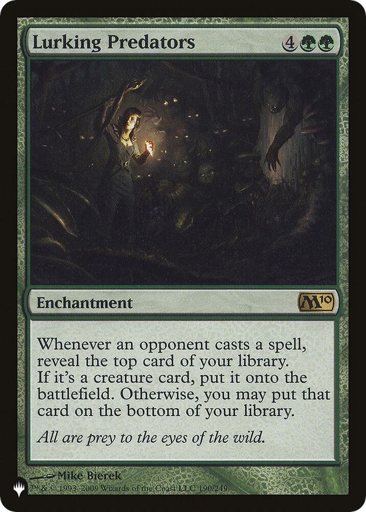 Lurking Predators 190/249 card from The List Reprints