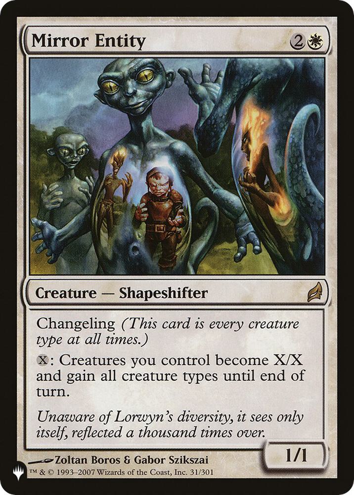 Mirror Entity (LRW) 31/301 card from The List Reprints