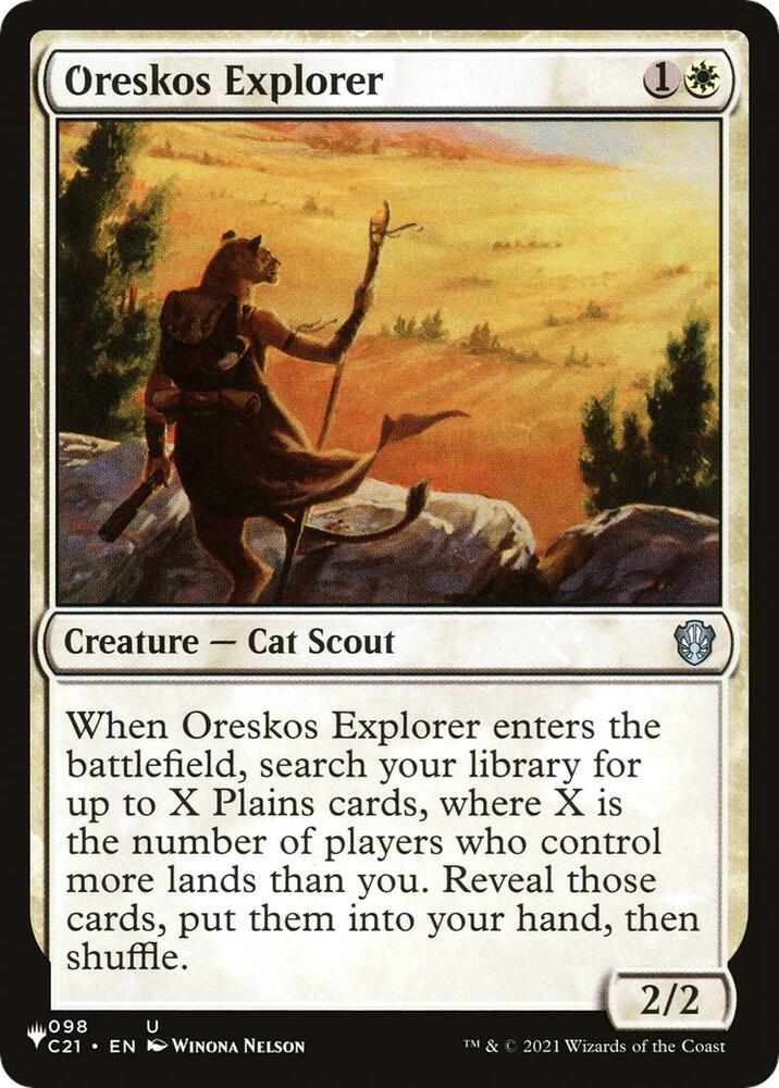 Oreskos Explorer 098/081 card from The List Reprints